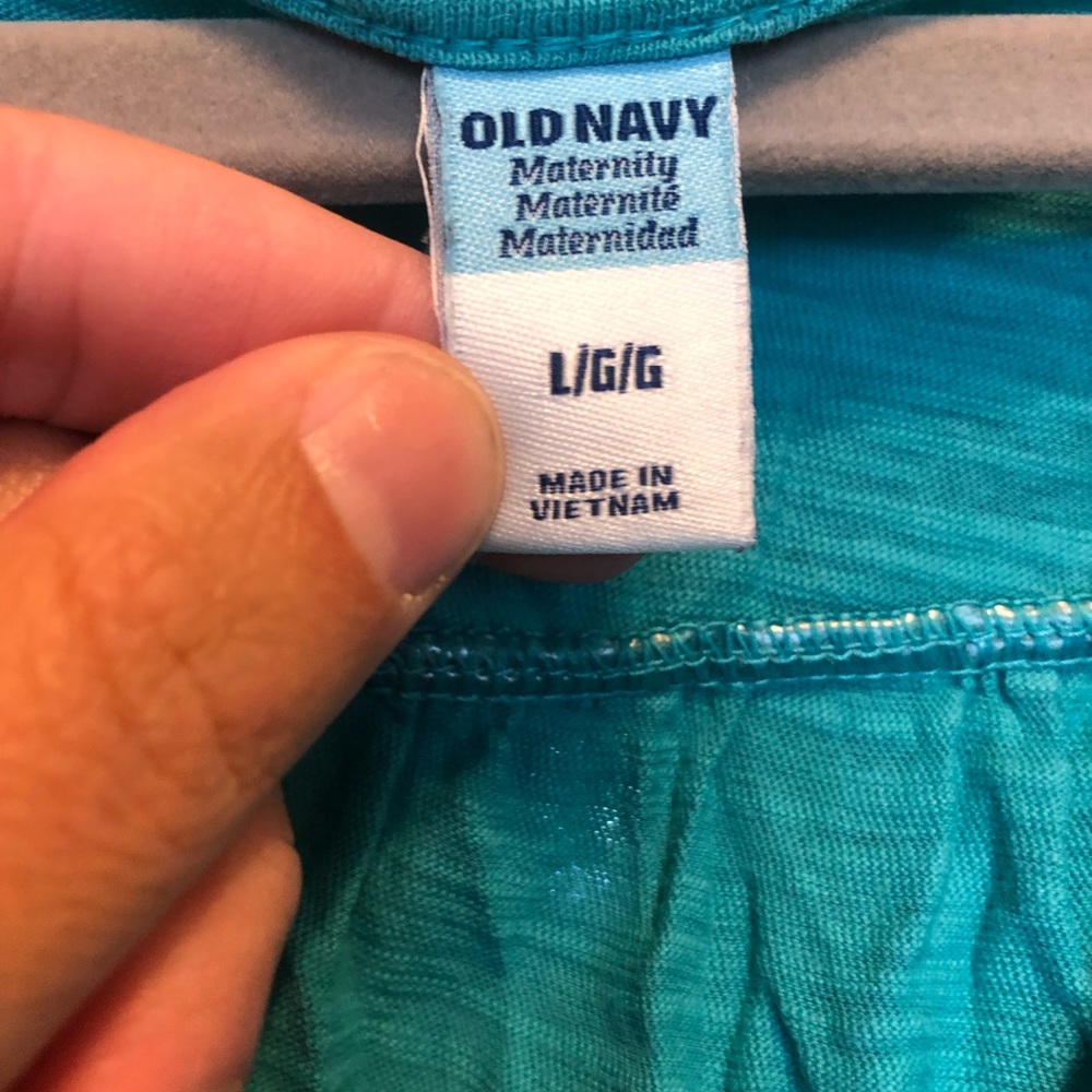 Turquoise basic maternity tee - Picture 3 of 4